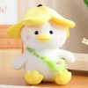 EacTEL Mignon Canard en Peluche avec Chapeau Peluche Banane Canard Animal Peluche Jouet Kawaii Canard Chambre décoration Orei
