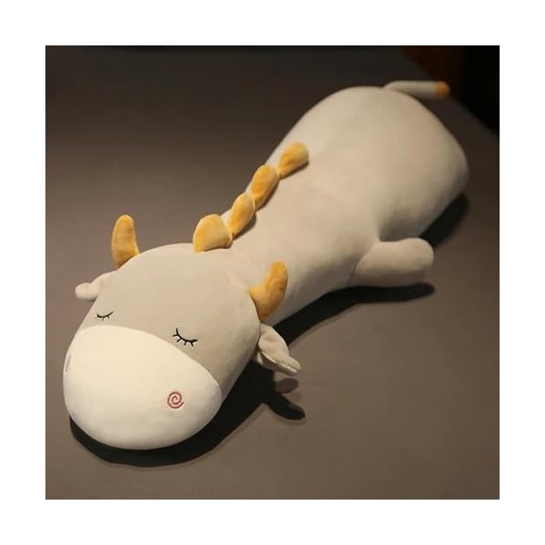 SaruEL Mouton en Peluche Vache Hippopotame Oreiller en Peluche Animal Long Oreiller Coussin en Peluche Enfants Cadeau d’Anniv
