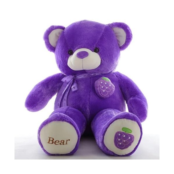 Nouveau Ours en Peluche De Fruits De Haute Qualité avec Écharpe en Peluche Animal Ours en Peluche Poupée Oreiller Cadeau D’An