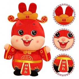 Abaodam 4 Pièces Mascotte De Lannée du Lapin Jouet pour Animaux Jouet Lapin Année du Lapin Jouet De Poupée De Lapin Jouet De