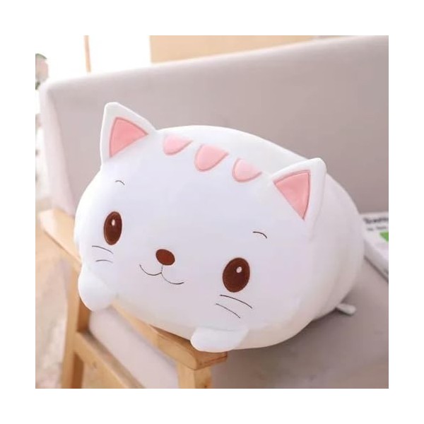 EacTEL Mignon Doux Long Chat Oreiller en Peluche Jouet Doux Bureau Sieste Oreiller Maison Confort Coussin décoration Cadeau p