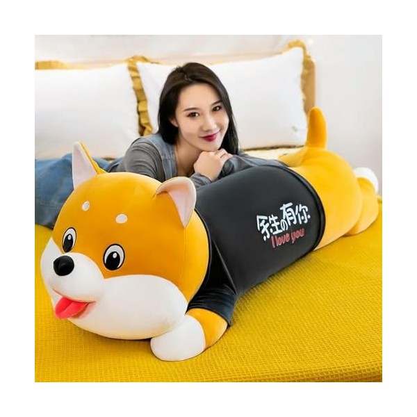 PaMut T-Shirt Husky Oreiller Peluche poupée Doux Husky couché Peluche Jouet Mignon Chien Animal Enfants Cadeau d’Anniversaire