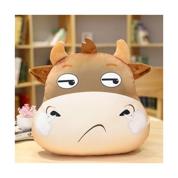 PaMut Kawaii Vache Oreiller Vache Mascotte Peluche Jouet poupée garçon Fille Cadeau d’Anniversaire Cadeau de noël 55cm C