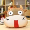 PaMut Kawaii Vache Oreiller Vache Mascotte Peluche Jouet poupée garçon Fille Cadeau d’Anniversaire Cadeau de noël 55cm C