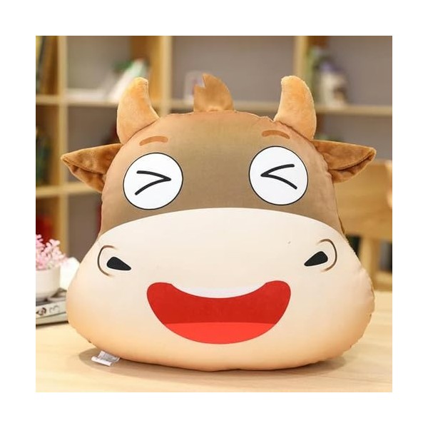 PaMut Kawaii Vache Oreiller Vache Mascotte Peluche Jouet poupée garçon Fille Cadeau d’Anniversaire Cadeau de noël 55cm C