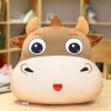 PaMut Kawaii Vache Oreiller Vache Mascotte Peluche Jouet poupée garçon Fille Cadeau d’Anniversaire Cadeau de noël 55cm C