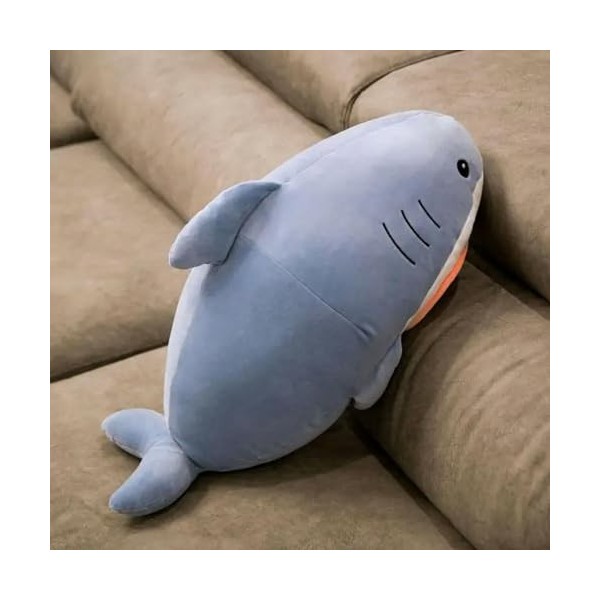 SaruEL Mignon Requin Chat Visage Jouet en Peluche Mignon Animal Poupée Oreiller Enfants Fille Cadeau Anniversaire Cadeau De N