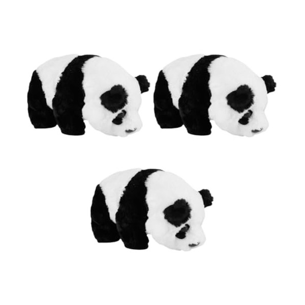 Gadpiparty 3 Pièces Animaux en Peluche Panda Jouets Interactifs pour Bébé Panda Électronique en Peluche Jouet Électronique In