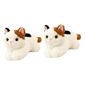 Toyvian 2 Pièces Poupée De Chat Poupée Chat en Peluche Coussin Animal De Dessin Animé Jouet en Peluche pour Chat Gros Chat en