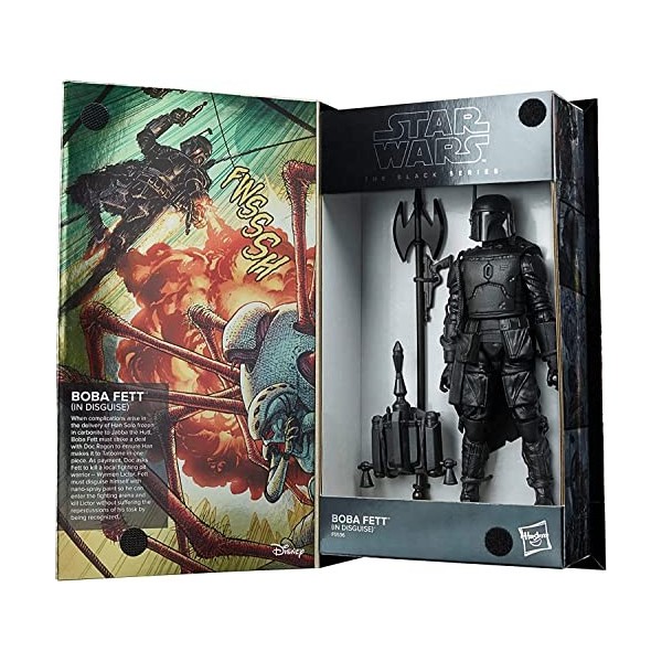 Star Wars The Black Series Boba Fett in Disguise SDCC Exclusive 15,2 cm War of The Bounty Hunters Comic Set F5536 Multicolo