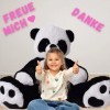 TE-Trend Panda - Ours en peluche géant - 100 cm - Assis et allongé - Multicolore