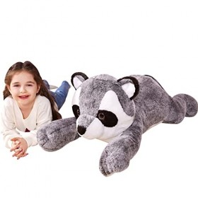 IKASA Peluche Raton Laveur Géant Animal Jouets,78cm Grand Raton Laveur Mignon Moelleux Peluche Grosse Douce Animaux,Cadeaux p