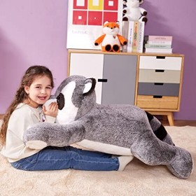 IKASA Peluche Raton Laveur Géant Animal Jouets,78cm Grand Raton Laveur Mignon Moelleux Peluche Grosse Douce Animaux,Cadeaux p