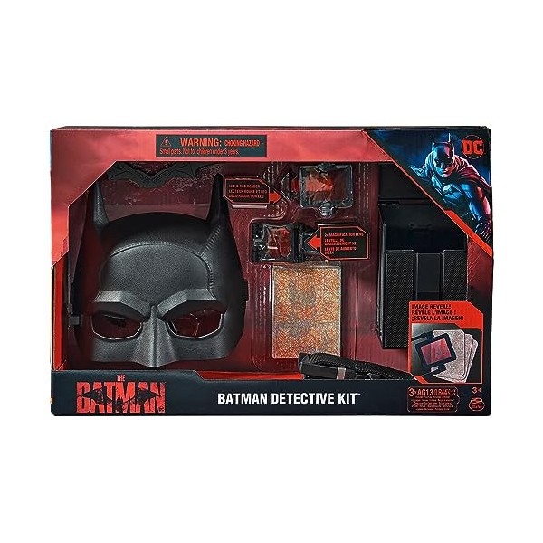 DC Comics, Kit détective Batman interactif jouet et accessoires, le film Batman à collectionner, jouets pour enfants pour gar