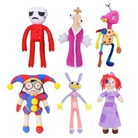 SIUVEY Digital Circus Plush,Pomni Plush,Jax Plushragatha Plush,Jax Pomni Plush Toy,Pomni/Jax/Ragatha/Gangle/Caine/Zooble/King