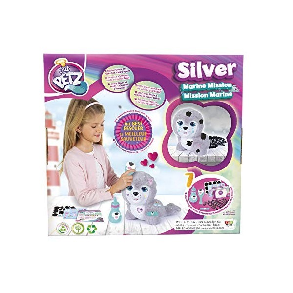 Club Petz Silver Marine Mission | Peluche Animal Marin avec Plus de 20 Sons - Jouet pour Enfants +3 Ans