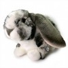 Peluche lapin Bélier Lapin avec oreilles écartées gris blanc peluche BOMMEL