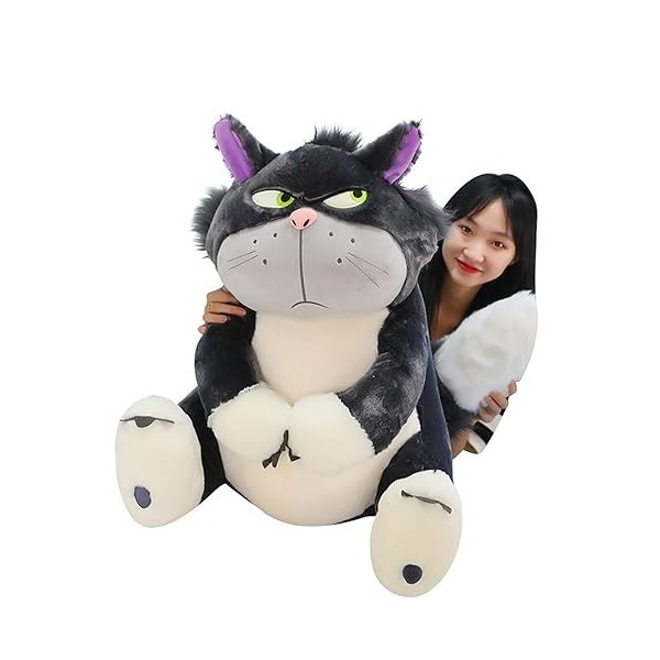 ImockA 30-80 cm Cendrillon Lucifer Chat en Peluche Doux Anime Dessin animé Princesse Enfants Animaux en Peluche poupée Cadeau