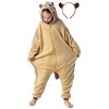 corimori Costume de sanglier moelleux pour enfant avec serre-tête | Costume de carnaval pour filles et garçons | Taille 130-1