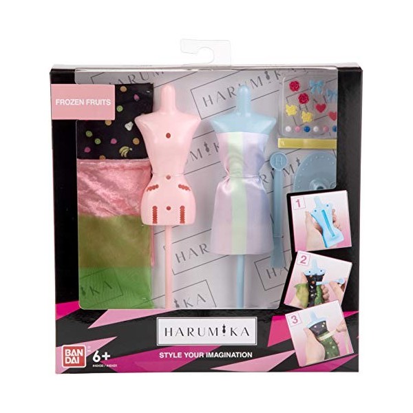 Bandai- Harumika-Coffret Styliste Deluxe-Thème Cosmic Kawaii-Kit de Loisirs créatifs-pour créer sa Mode sans Fil, sans Aiguil