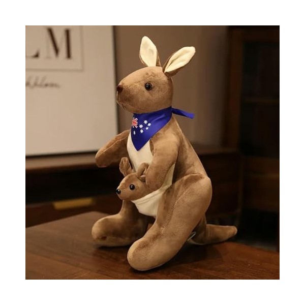 LfrAnk Mignon Kangourou Peluche Jouet Kawaii Grande Taille Kangourou Oreiller en Peluche poupée en Peluche Enfants Anniversai