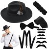 Spooktacular Creations Manhattan 1920S MENS GATSBY Gangster rétro Costumes Accessoires noir 