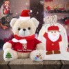 Noël Nounours Personnalisé avec Décoration Noël, Nounours avec Texte+Photo, Cadeau Personnalisé pour Homme Cadeau Noël Femme 