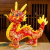 Hodeffior Poupée de dragon chinois en peluche douce de dessin animé - Figurine de dragon chinois - Cadeau danniversaire et d