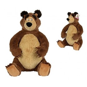 Simba - 109309894 - Masha et Michka -Peluche Michka avec Jambes Articulées - Marron - 50 cm