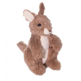 Wild Republic Hugems Mini Kangourou, animal en peluche, 17,8 cm, remplissage est filé, bouteilles deau recyclées