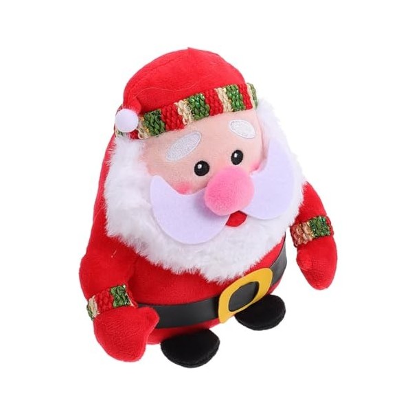 ABOOFAN 4 Pièces Jouets pour Chiots du Père Noël Jouets pour Tout-Petits Jouet pour Chiot Poupée en Peluche De Noël Figurines