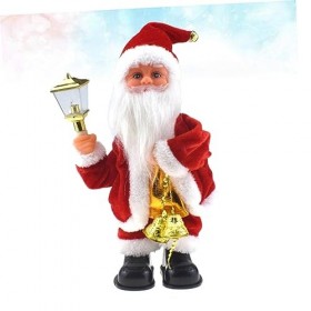 Totority 2 Pièces Poupées Animées en Peluche Poupée De Père Noël Animée Poupées Musicales en Peluche Chantant des Jouets Élec