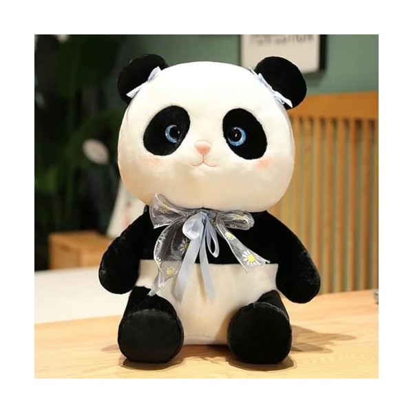 LfrAnk Mignon Panda Peluche Jouet Panda avec Noeud Papillon Peluche poupée Enfants Fille Oreiller de Sommeil Cadeau Anniversa