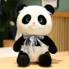 LfrAnk Mignon Panda Peluche Jouet Panda avec Noeud Papillon Peluche poupée Enfants Fille Oreiller de Sommeil Cadeau Anniversa