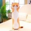 LfrAnk Mignon Doux Long Chat Oreiller en Peluche Jouet en Peluche Bureau Sieste Oreiller Lit Sommeil Oreiller Home Decor Home