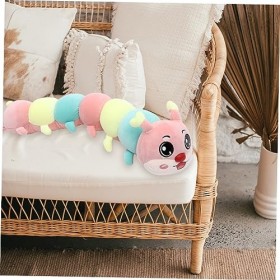 Totority 1Pc Chenille Poupée Chenille en Peluche Jouet en Peluche Animaux en Peluche Jouet Oreiller De Couchage en Peluche An