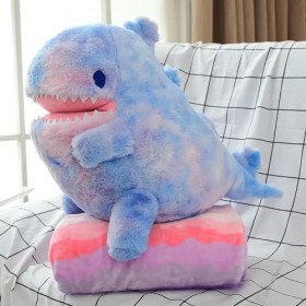 LfrAnk Nouveau Dinosaure Coloré Peluche Jouet Couverture Oreiller Enfants Cadeau D’Anniversaire Cadeau De Noël 60cm 1