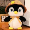 EacTEL Pingouin Mignon avec Chapeau de Fleur Jouet en Peluche Kawaii Dessin animé en Peluche Animal Pingouin Peluche poupée D