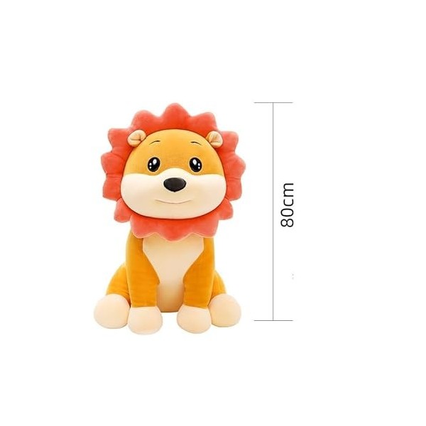 CALLOVE 80 cm Le Roi Lion Peluches Animaux Mignon Assis Sim-ba Doux Peluches Poupée pour Enfants Cadeaux danniversaire ou Fa