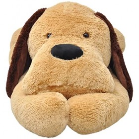 Toshilian Peluche Géante, Jouet danimaux en Peluche Jouet Enfant Chien en Peluche 80 cm Marron