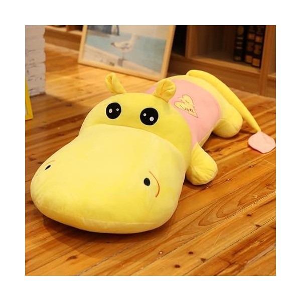 DHESSO 60 cm-120 cm Hippopotame Oreiller créatif Grand Hippopotame poupée poupée en Peluche Enfants Filles Doux Coussin Chamb