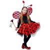 IKALI Déguisement de Coccinelle Enfants Fille, Ballerine Ladybug Costume Nnimale Jupe, Tutu Tissu Avec Aile Pour Anniversaire