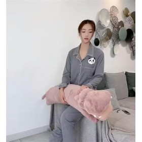 Mignon Peluche Long Coussin Hippopotame Peluche Jouet Doux Animal Jouets Coussin Géant pour Bébé Filles Cadeau D’Anniversaire