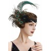 BABEYOND Bandeau Plumes pour Femme-Coiffe Style Gatsby le Magnifique Accessoire de Costume des Années 1920 Bandeau de Fête et