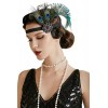 BABEYOND Bandeau Plumes pour Femme-Coiffe Style Gatsby le Magnifique Accessoire de Costume des Années 1920 Bandeau de Fête et