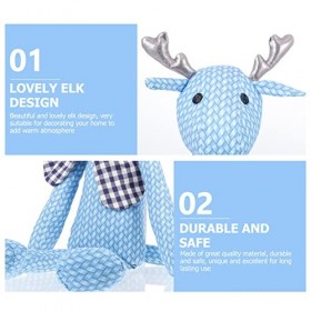 DIKACA 1 Pc Poupée Wapiti Décor De Figurines Décor De Noël Décor De Table Jouets De Noël Cadeaux De Noël Jouet en Peluche Wap