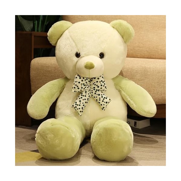 LfrAnk Ours en Peluche Mignon Noeud Jouet en Peluche Gros Ours Oreiller poupée Fille Cadeau d’Anniversaire Saint Valentin 80c