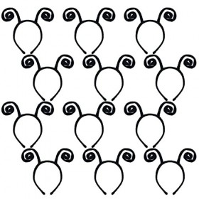 Coopay Lot de 12 serre-têtes papillon en velours noir pour Halloween, fête, déguisement, cosplay, accessoire de jeu, noir, Me
