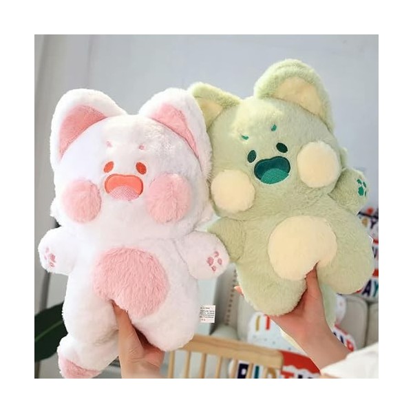 EacTEL Kawaii Dessin animé Chat Peluche Jouet Chat en Peluche poupée Animal Oreiller Anniversaire Cadeau d’Halloween pour Enf