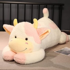 SaruEL Mignon Vache Peluche Jouet Dessin animé Animal en Peluche Vache poupée Dormir Oreiller Fille Anniversaire Cadeau 90cm 
